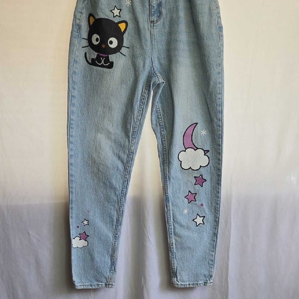Sanrio Light Blue Jeans with Chococat and Purple Moon.. - Picture 2 of 16